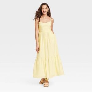 NWT Universal Thread Women’s Maxi Sundress (Butter Yellow)